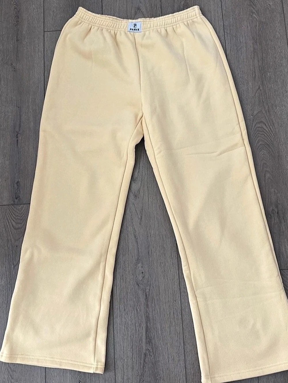 PARKE Boxer Sweatpants Wide Leg Yellow Medium